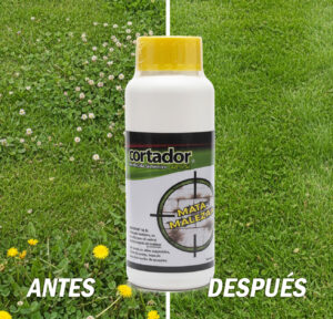 Herbicida Concentrado de la marca "Cortador" mata maleza en pasto