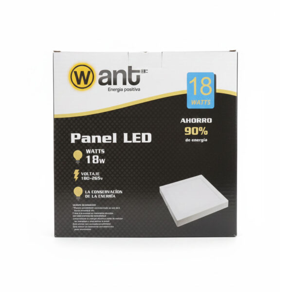 Panel LED ECO Sobrepuesto 18W Cuadrado 5700K | Luz Fría Want